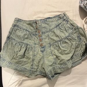 We The Free High Waist Light Blue Shorts